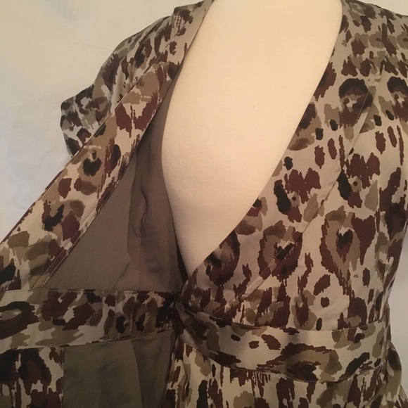 HP J Crew Leopard Satin Wrap Dress Sz XSP - Picture 8 of 8
